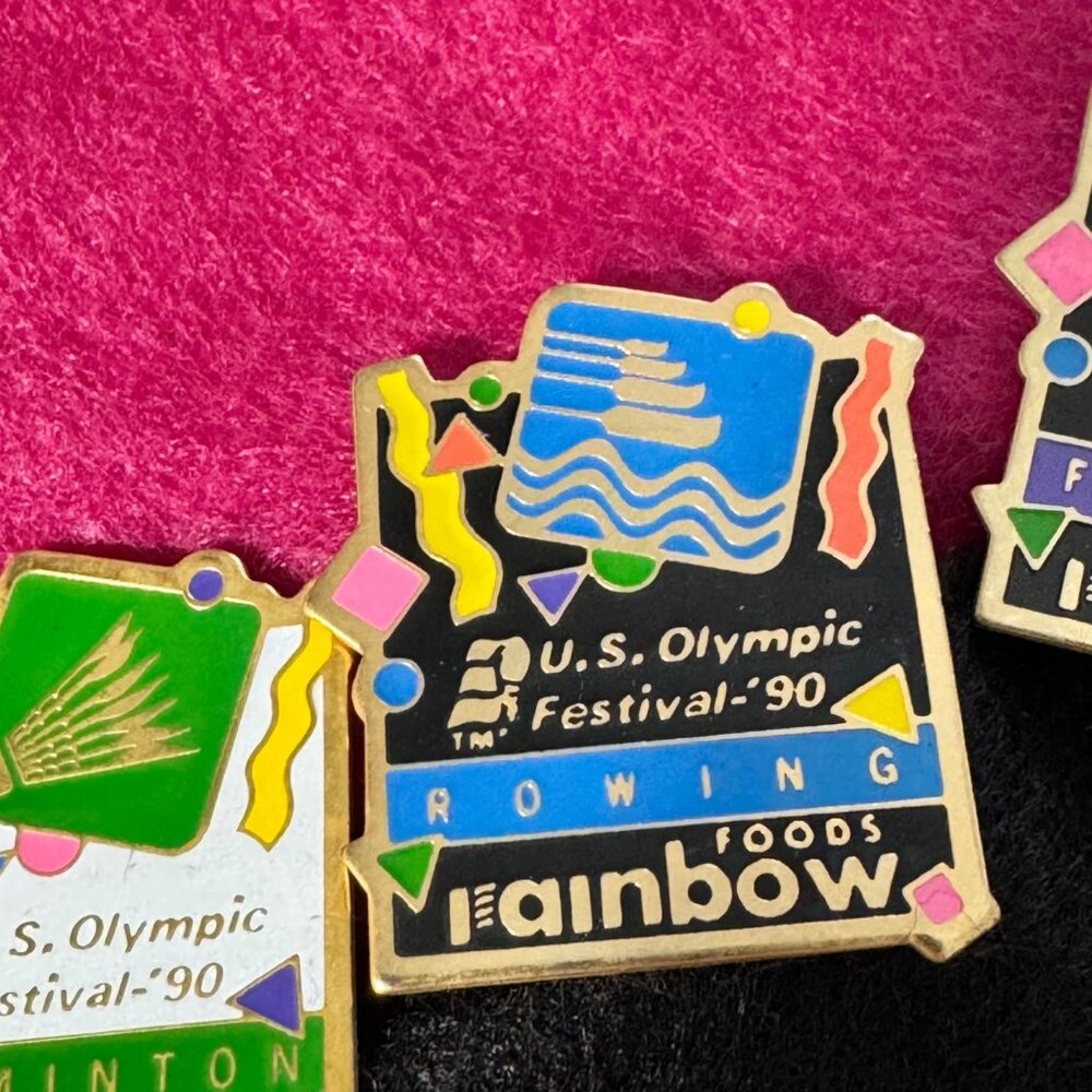 1990 U.S. Olympic Festival Rainbow Foods Hat Pins 62 PC Collectible Minnesota - Picture 11 of 16